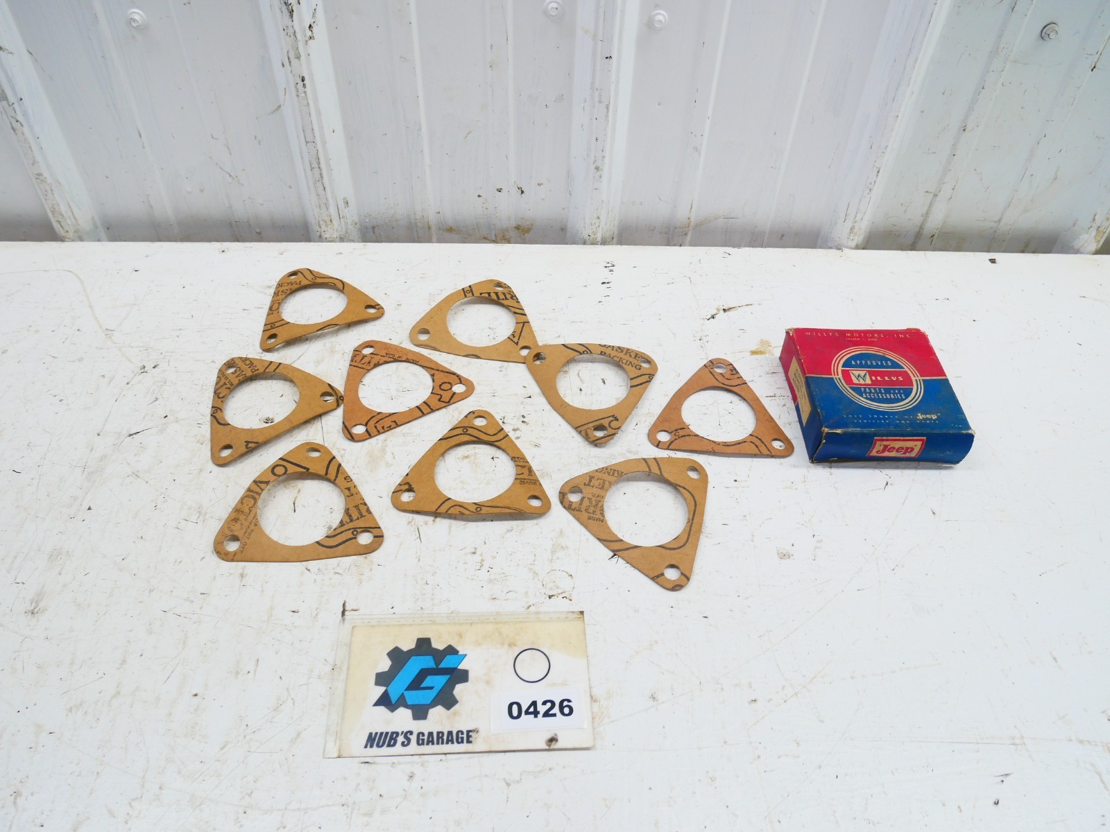 NOS Jeep Willys Truck Wagon Water Outlet Gaskets 10-639650 NOS Jeep Willys Truck Wagon Water Outlet Gaskets 10-639650