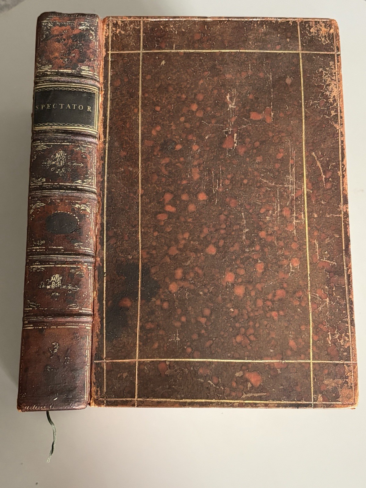 The Spectator. 18th Century Antique Leather Book - Thoresby Hall Earl Manvers