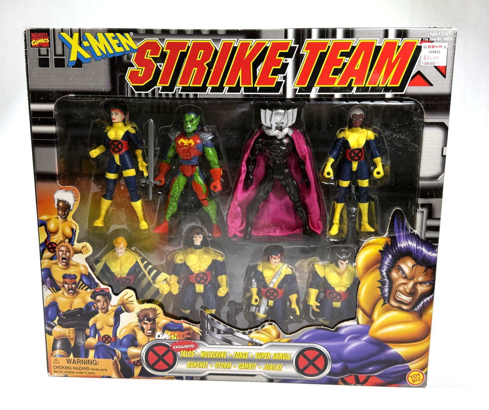 X-Men Strike Team Vintage Action Figure Set New NIB Sealed 1998 Toybiz 90s