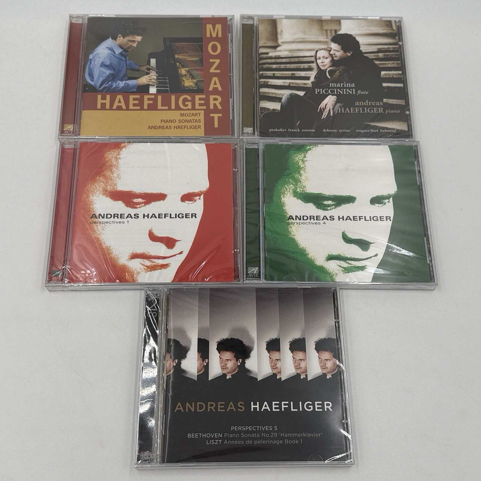 ANDREAS HAEFLIGER CD lot 5 different Mozart Perspectives Classical Piano Sealed ANDREAS HAEFLIGER CD lot 5 different Mozart Perspectives Classical Piano Sealed