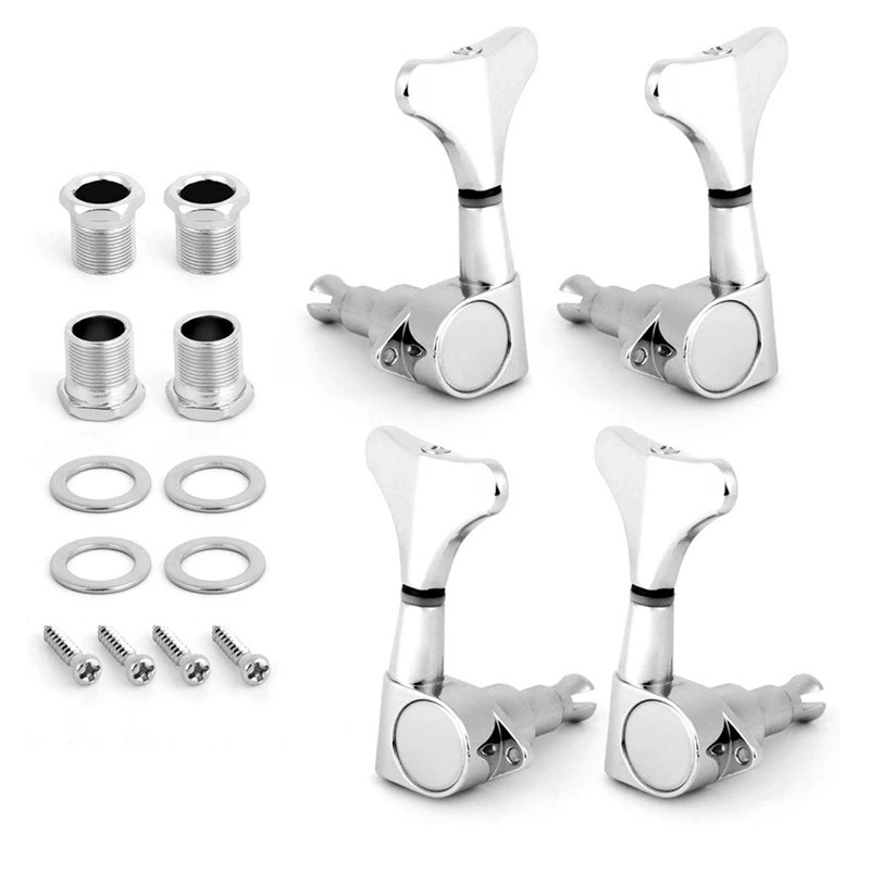 Heavy Duty 2R2L 4 String Bass Guitar Tuning Pegs Tuner Sealed Machine Heads