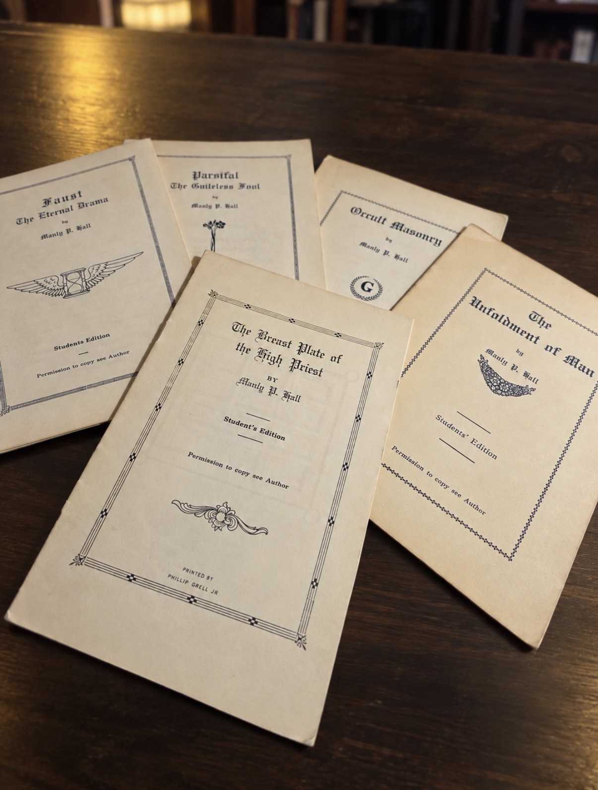Five Rare Early Publications by Manly P. Hall - RARE Five Rare Early Publications by Manly P. Hall - RARE