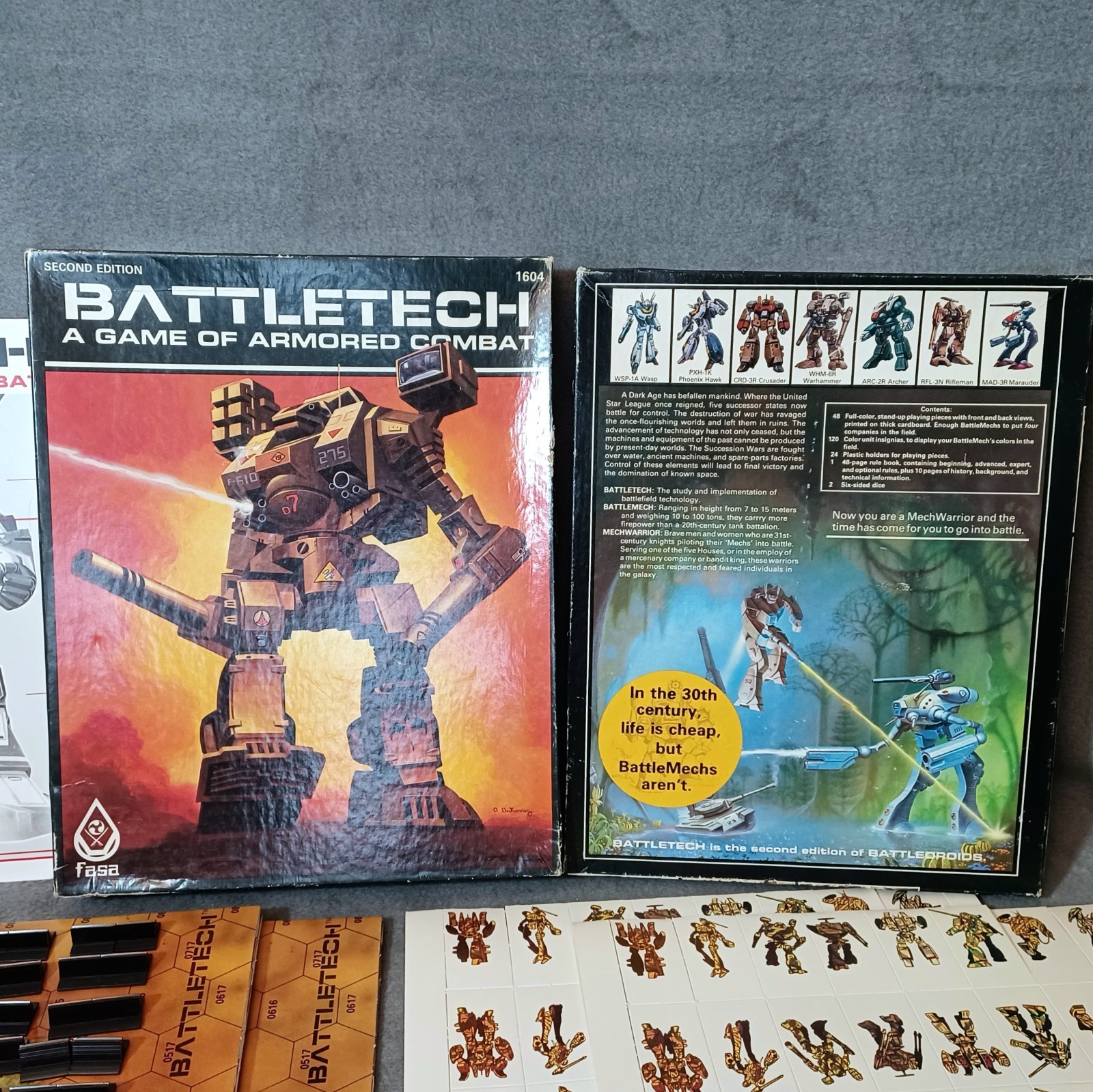 Vintage Battletech A Game Of Armored Combat 2nd Edition Complete Unpunched 1985