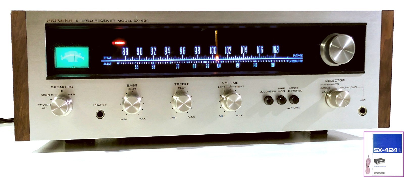🔥【PRO SERVICED】Pioneer SX-424 Stereo 24W Receiver ~XSTR/CAP/LED MODS💥GUARANTY