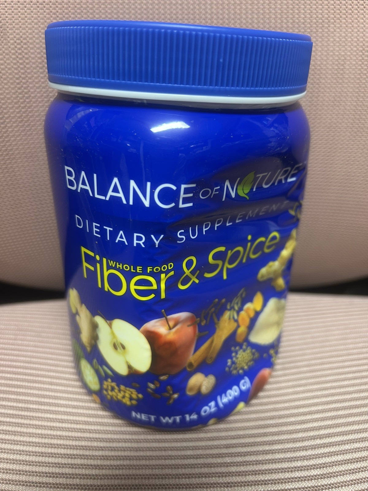 Smashed canister - Balance Of Nature Fiber & Spice 14oz Sealed MFG 02/28