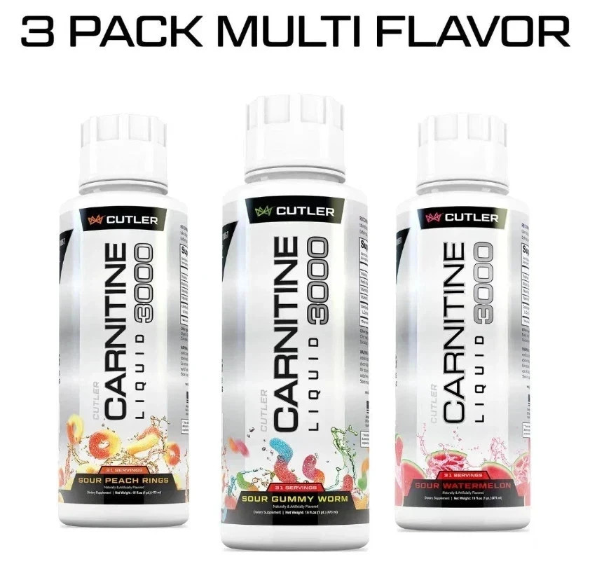 3pcs-Cutler Nutrition Liquid Carnitine 3000mg Energy and Metabolism Daily