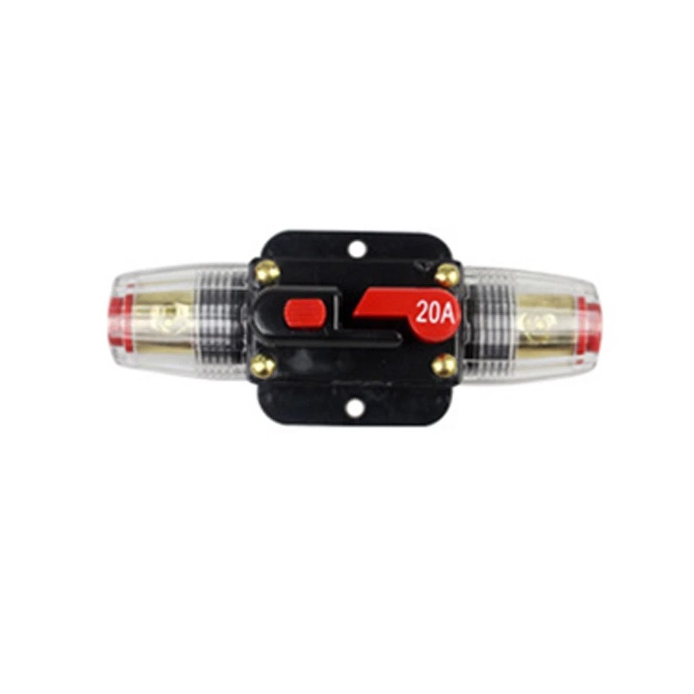 Car Circuit Breaker 20-150A Trip Switch, DC Inline Fuse Holder for Marine Solar