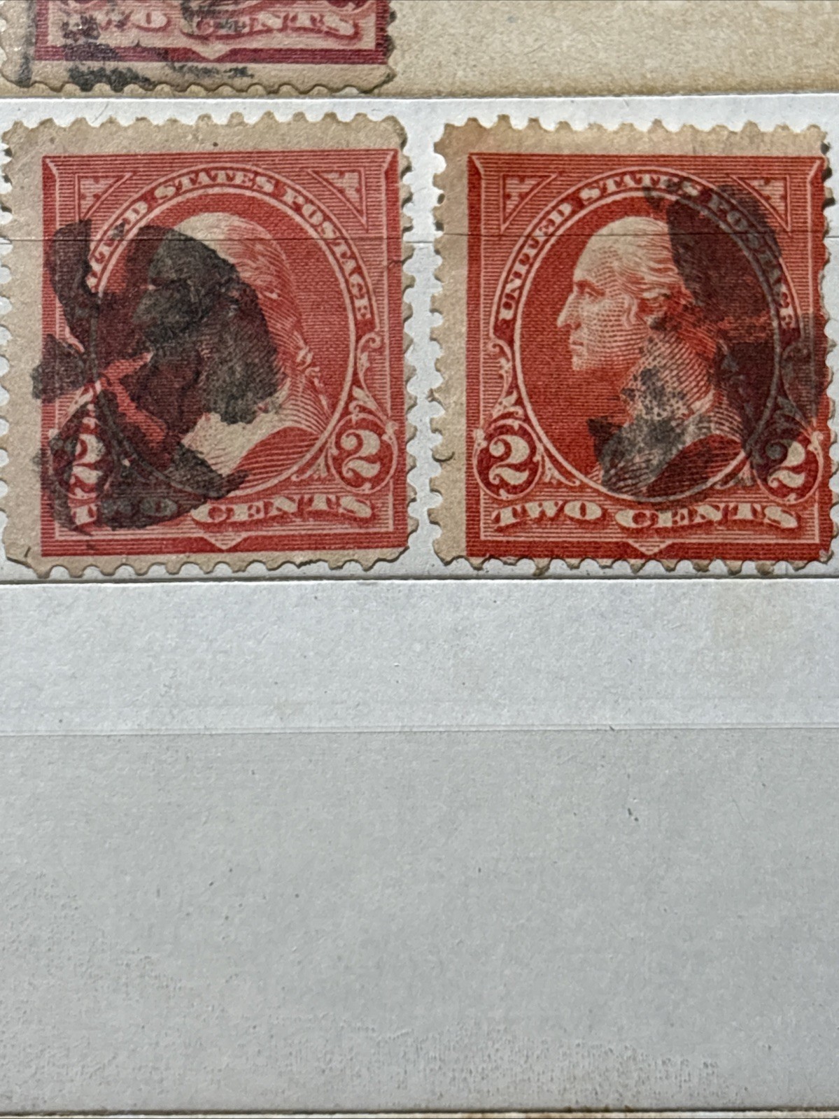 Us Post 1895 Stamp George Washington Two Cent Red Very Rare Vintage Us Post 1895 Stamp George Washington Two Cent Red Very Rare Vintage