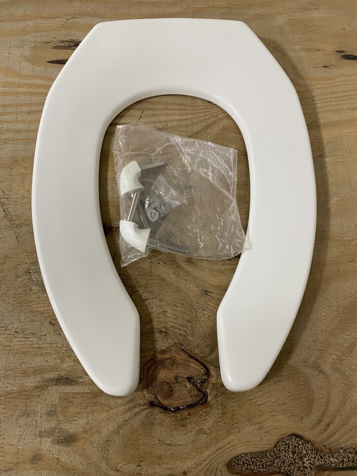 Kohler K-4670-C-0 Lustra Elongated Open-Front Toilet Seat with Check Hinge
