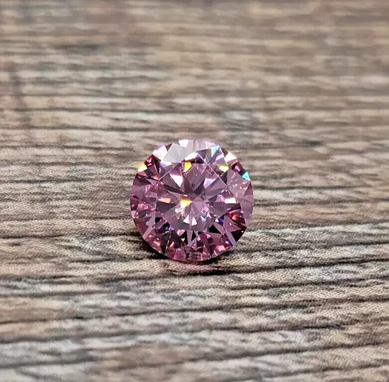 Certified 2 CT Natural Baby Pink Diamond, VVS1 D Grade, 8.50mm Round Cut N32