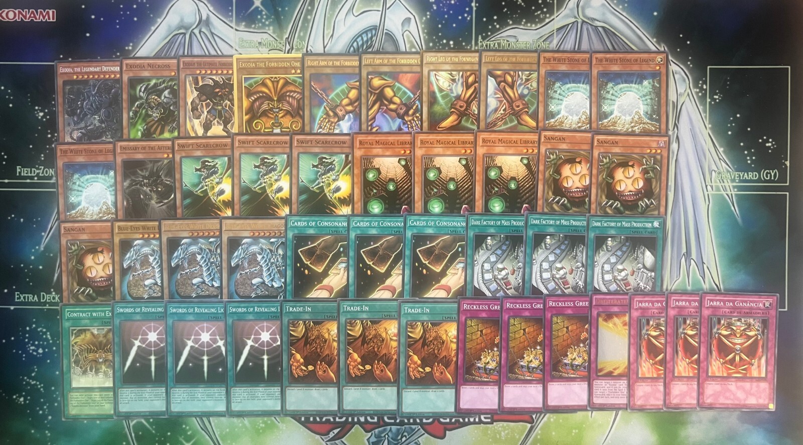 Exodia Rare Hunter Strings Blue-eyes White The Forbidden One Yugioh Deck