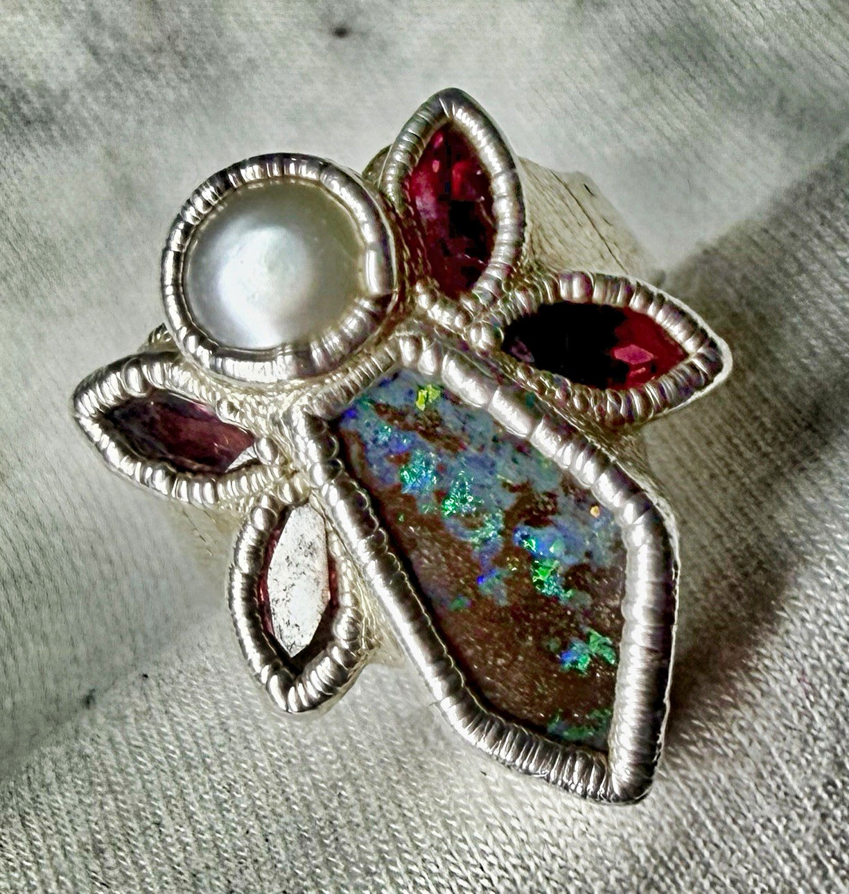 Stephen Ruse Signature Ring * Opal Angel Stephen Ruse Signature Ring * Opal Angel