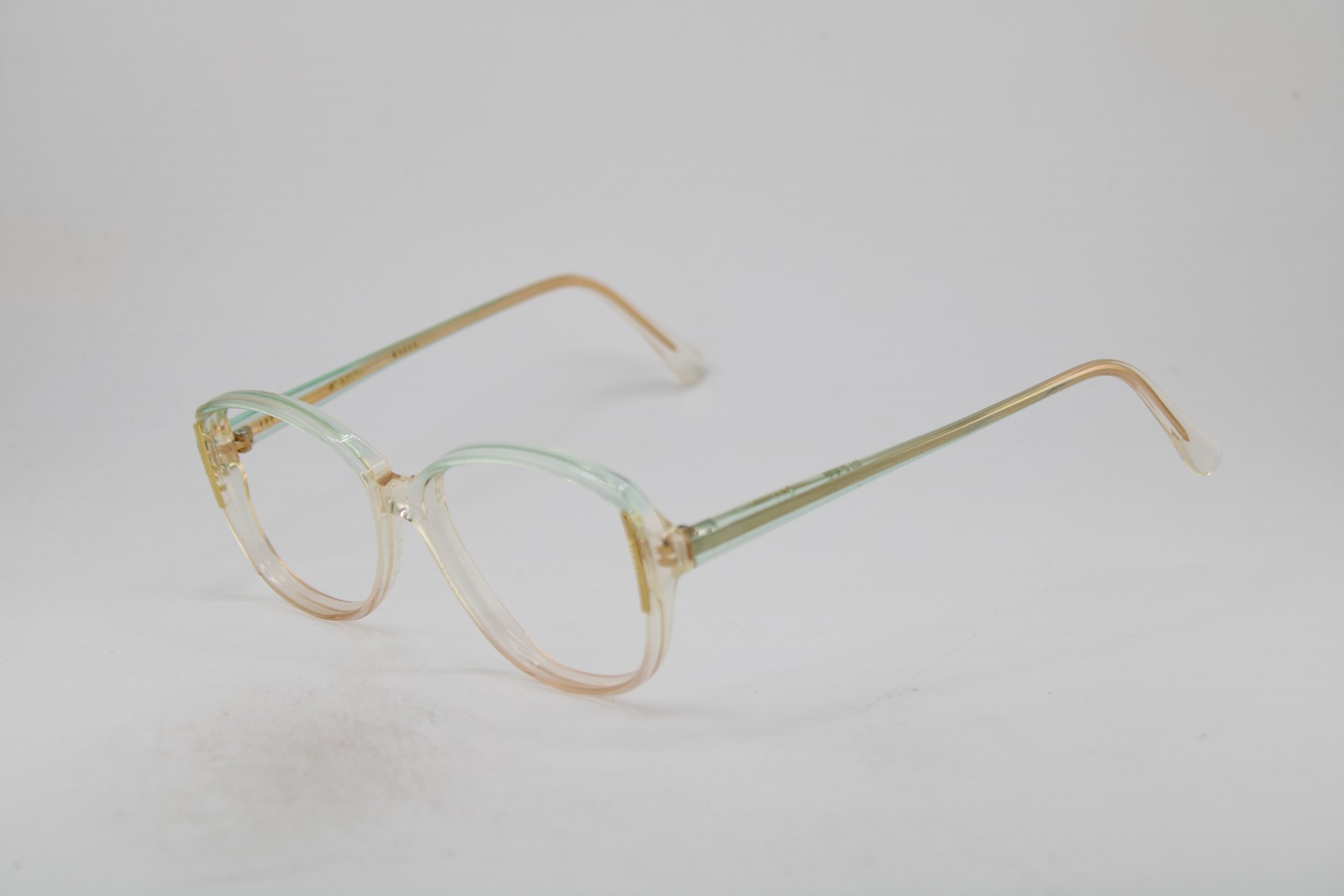 AMERICAN OPTICAL AO SAFETY EC350 CLEAR BLUE GOLD AUTHENTIC EYEGLASSES 53-14 AMERICAN OPTICAL AO SAFETY EC350 CLEAR BLUE GOLD AUTHENTIC EYEGLASSES 53-14