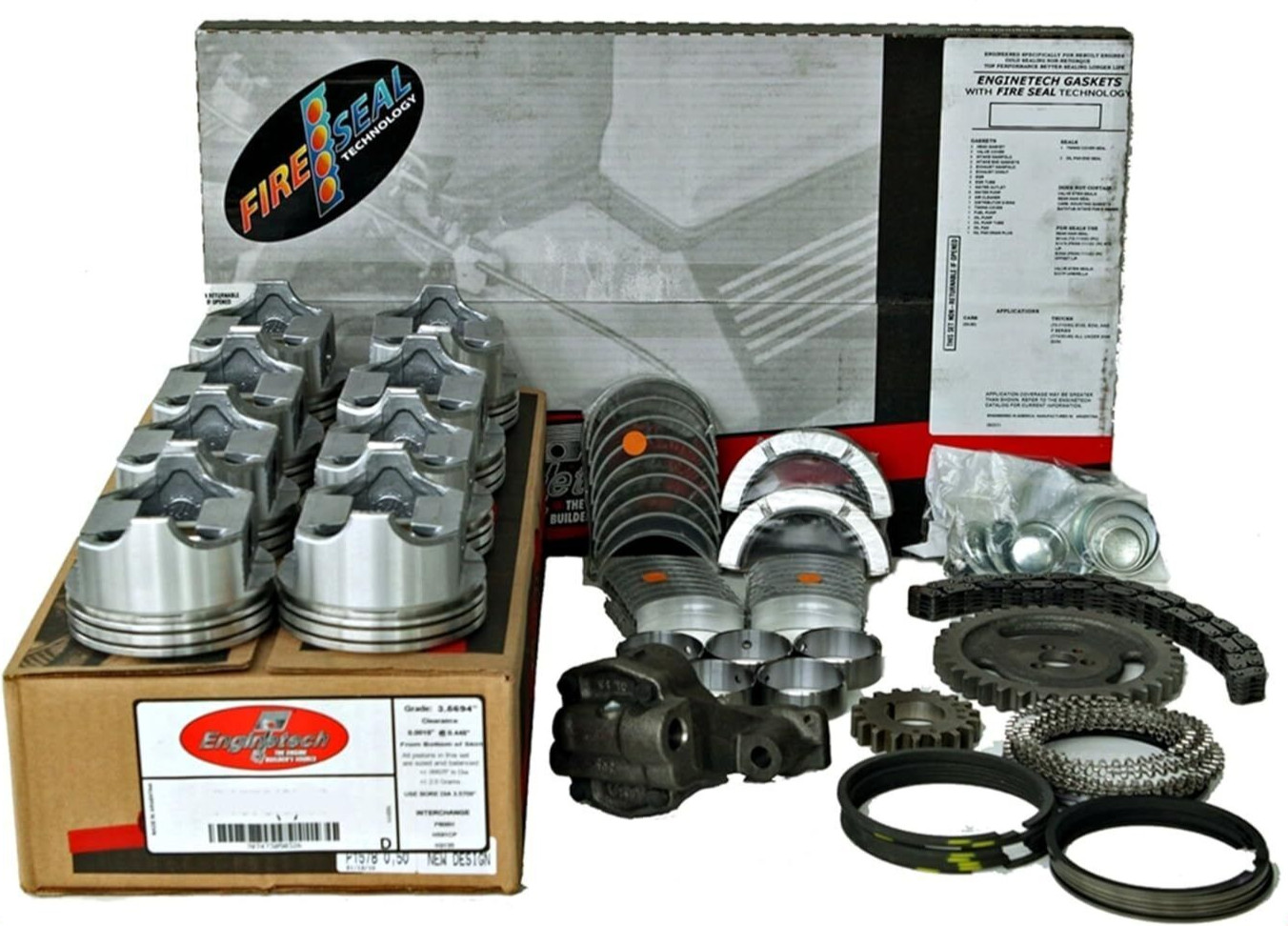 Engine Rebuild Overhaul Kit for 1987-1992 Chevrolet SBC 350 5.7L Truck
