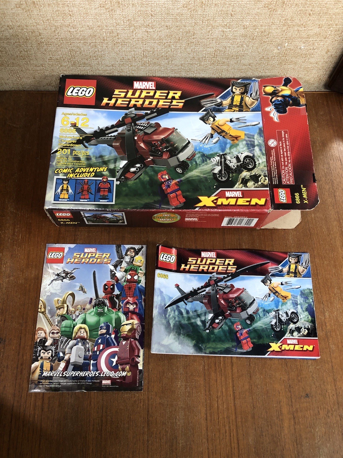 Marvel X-Men LEGO: Wolverine\'s Chopper Showdown 6866 Box & Comic & Manual Only Marvel X-Men LEGO: Wolverine\'s Chopper Showdown 6866 Box & Comic & Manual Only