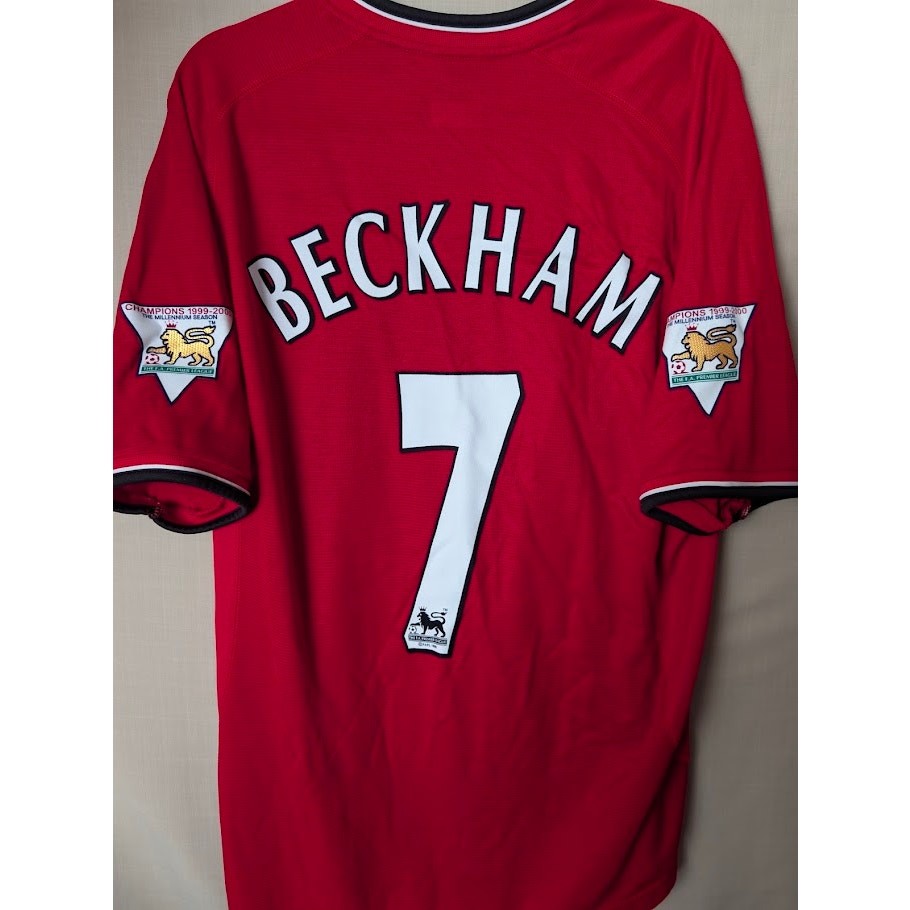 Manchester United 2000-01 Home Beckham Jersey Mens XL EPL Patched Manchester United 2000-01 Home Beckham Jersey Mens XL EPL Patched