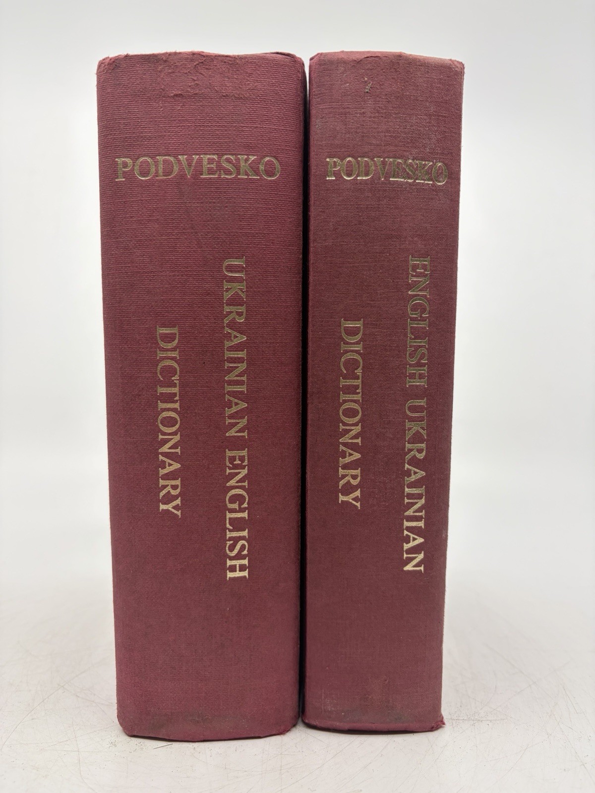 English-Ukrainian and Ukrainian-English Dictionary by M.L. Podvesko Vintage HC