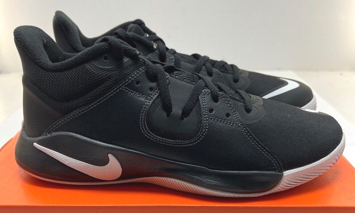 Nike FLY BY MID Men\'s Black / White Basketball Shoes CD0189-001 New Nike FLY BY MID Men\'s Black / White Basketball Shoes CD0189-001 New