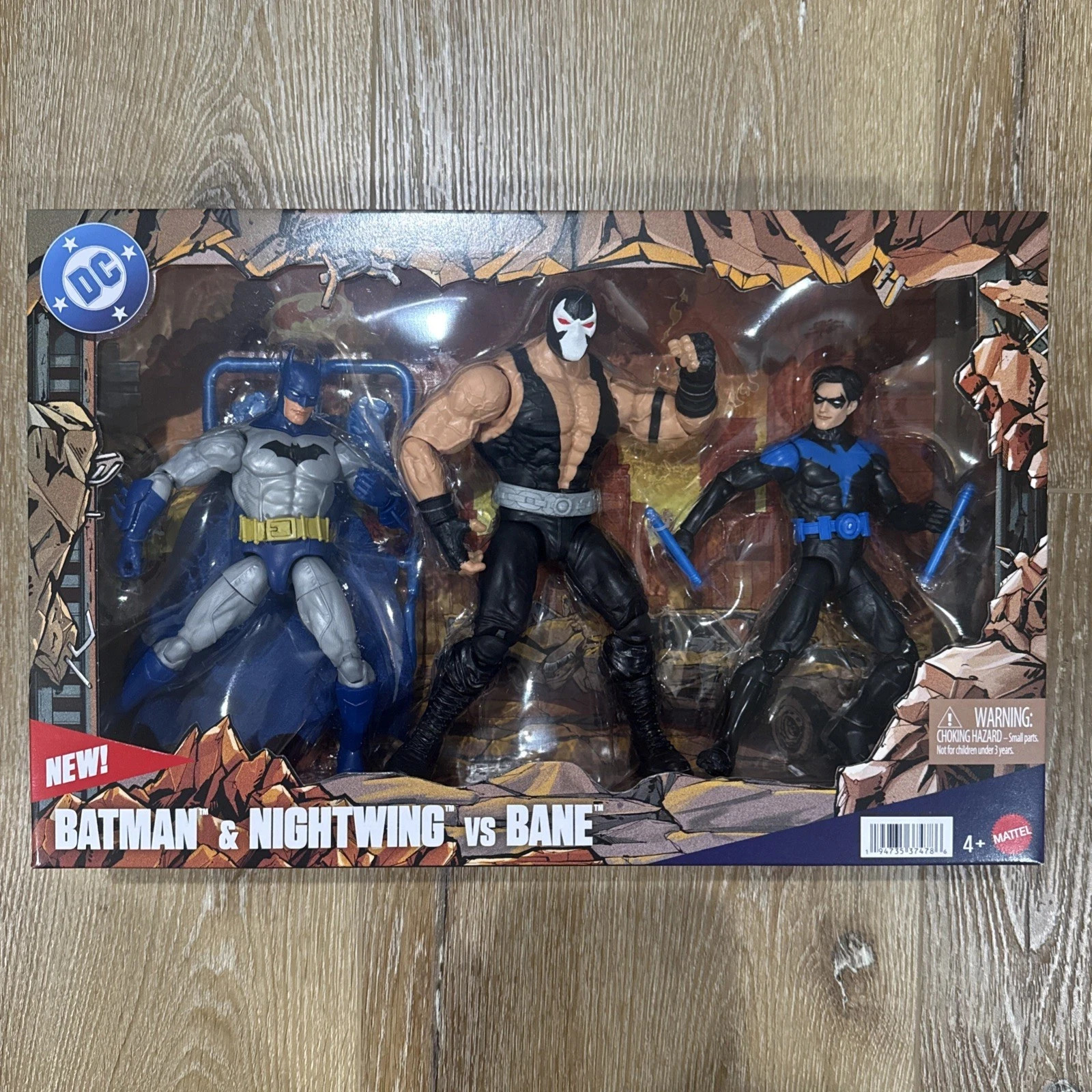 NEW SEALED Mattel DC Premier Batman & Nightwing vs. Bane 3-Pack Action Figure NEW SEALED Mattel DC Premier Batman & Nightwing vs. Bane 3-Pack Action Figure