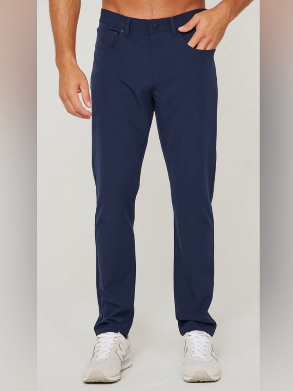 Fourlaps Radius Tech Pants Navy Men\'s Slim Fit 5-Pocket Sz 36x34