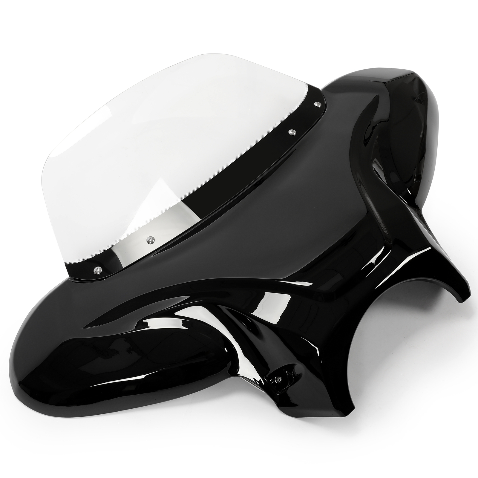 Fits Harley Yamaha Honda Motorcycle Front Batwing Fairing Windshield, ABS