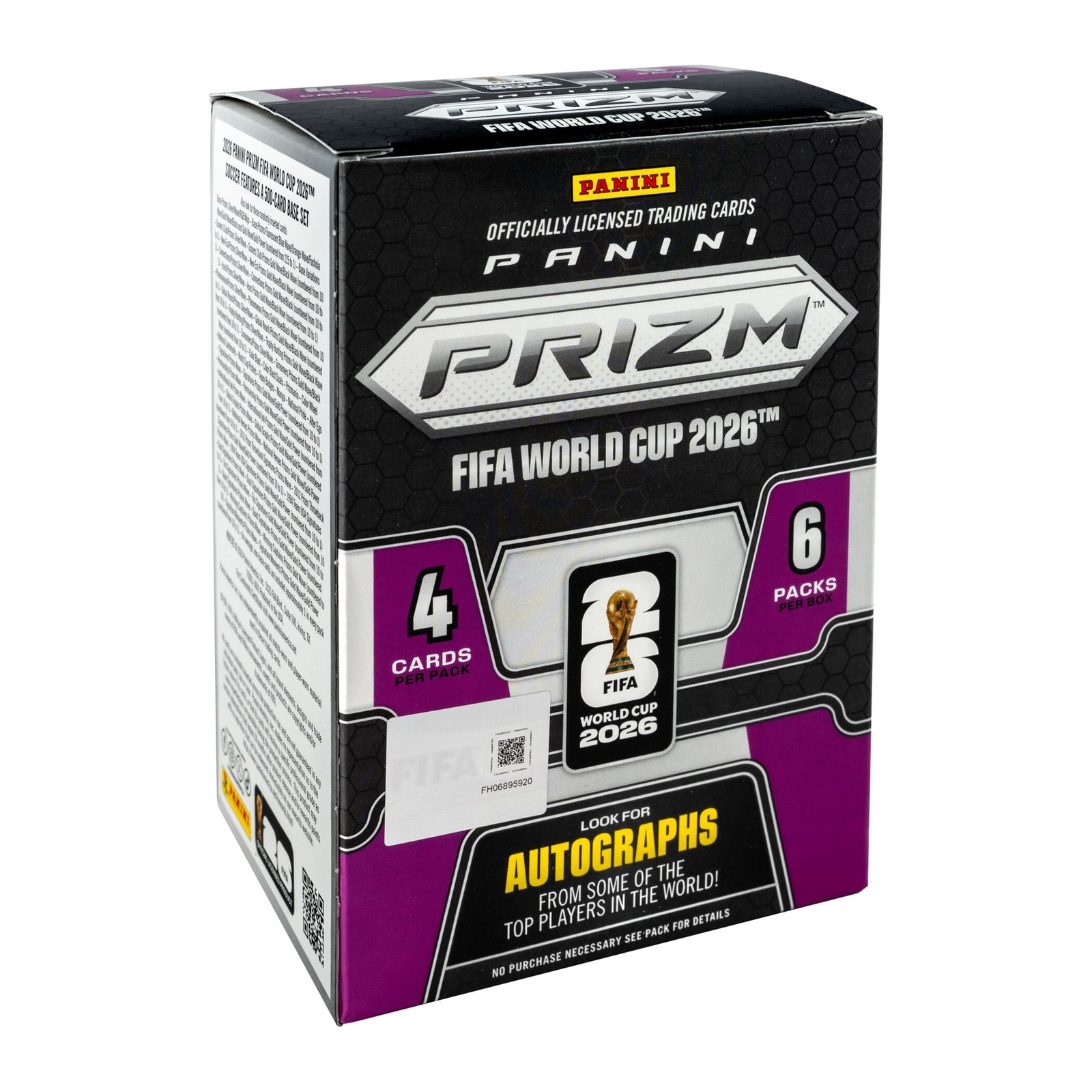Panini 2026 Prizm World Cup Soccer Exclusive Trading Cards Blaster Box, 6 Packs,