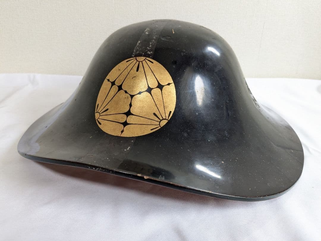 Antique Japanese JINGASA JINKASA Family Crest Samurai Hat Height 13 cm/5.12 in