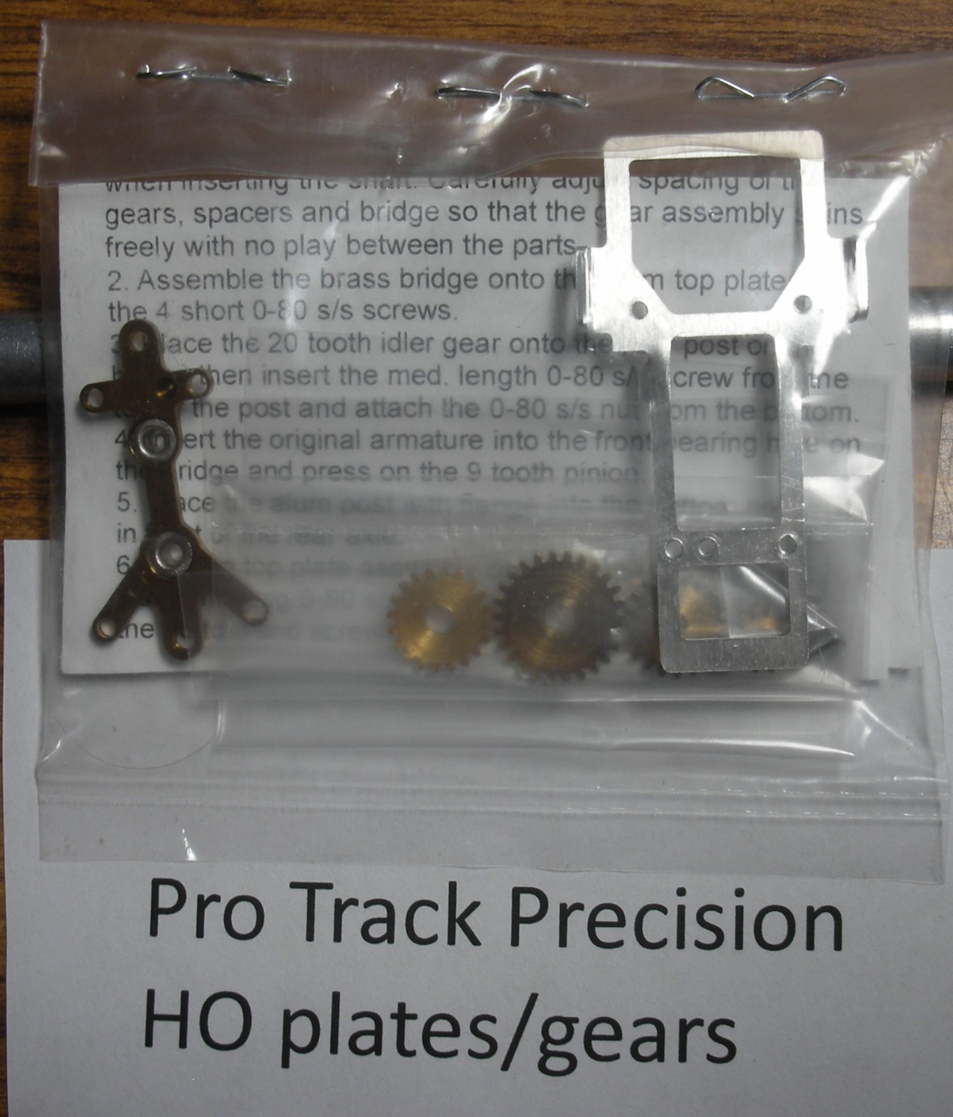 Pro track precision top plate and gear set for the 4 gear cars.