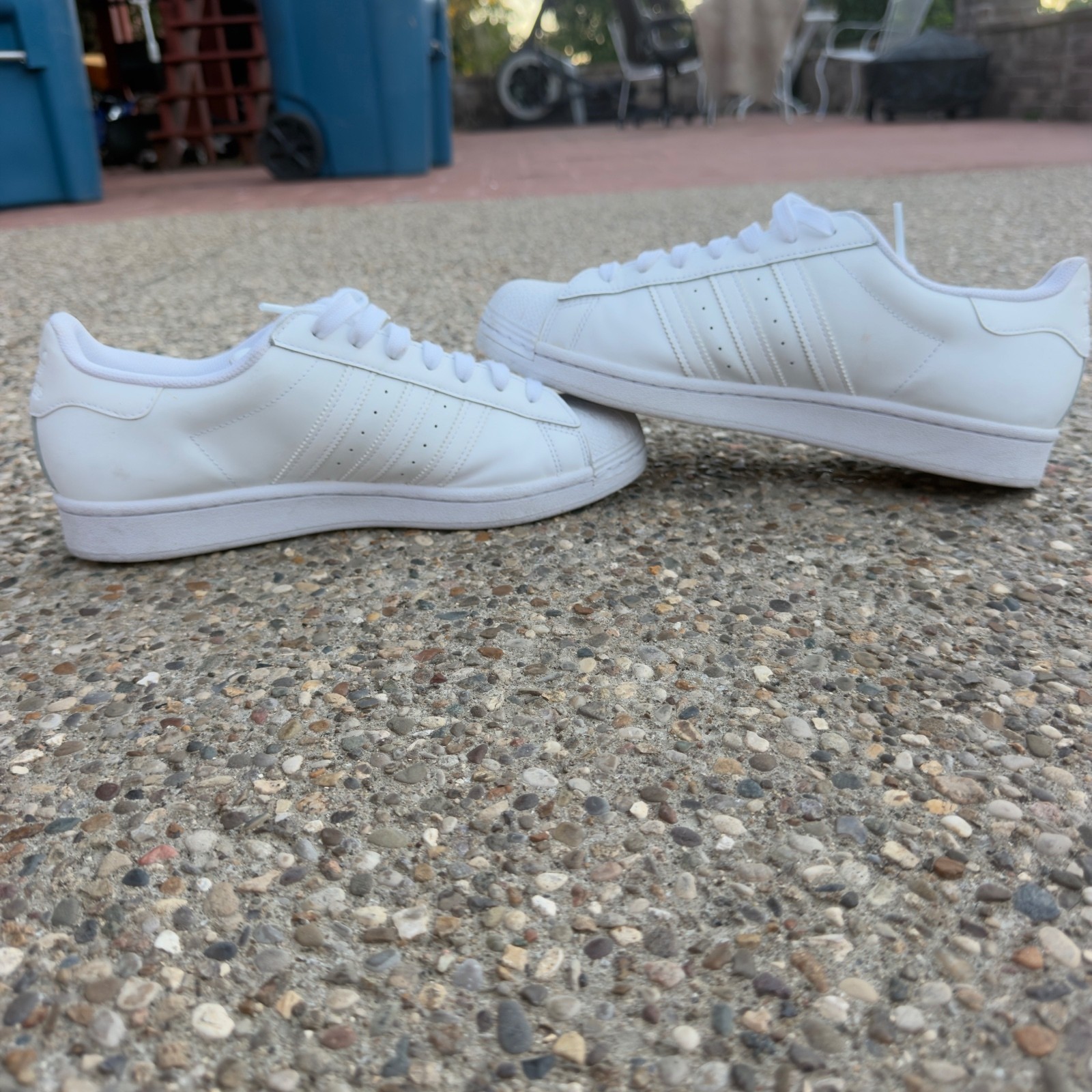 Adidas Superstar White Leather Sneakers Men’s Size 9.5 Adidas Superstar White Leather Sneakers Men’s Size 9.5