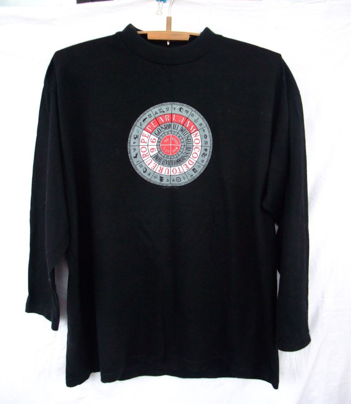 Vintage 1996 Pearl Jam No Code European Tour Long Sleeve T-Shirt