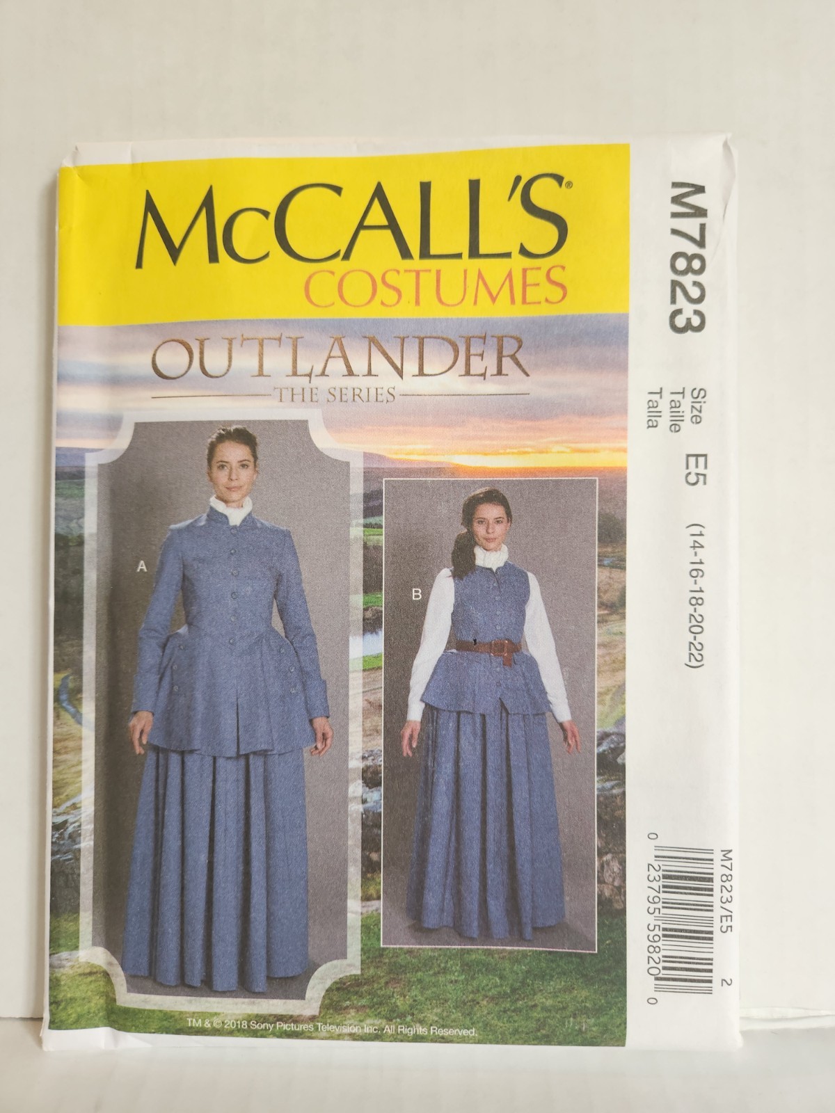 OOP McCall's Costumes M7823 Uncut Pattern Outlander Riding Jacket Vest  Sz 14-22