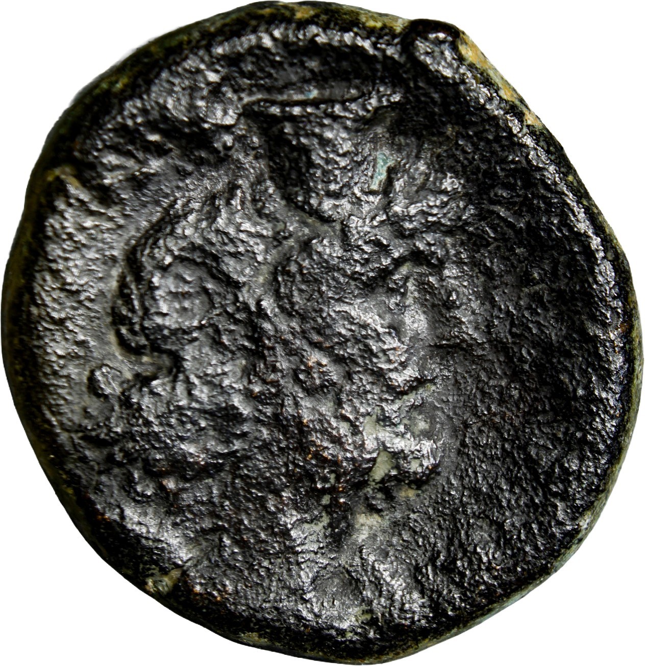 JUDAEA. Caesarea Maritima. Hadrian, 117-138. Ae Serapis Biblical Coin wCOA JUDAEA. Caesarea Maritima. Hadrian, 117-138. Ae Serapis Biblical Coin wCOA