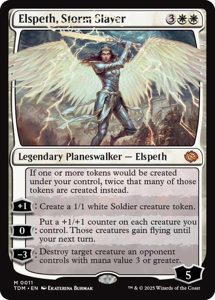 1x Elspeth, Storm Slayer - Tarkir: Dragonstorm Near Mint - MTG