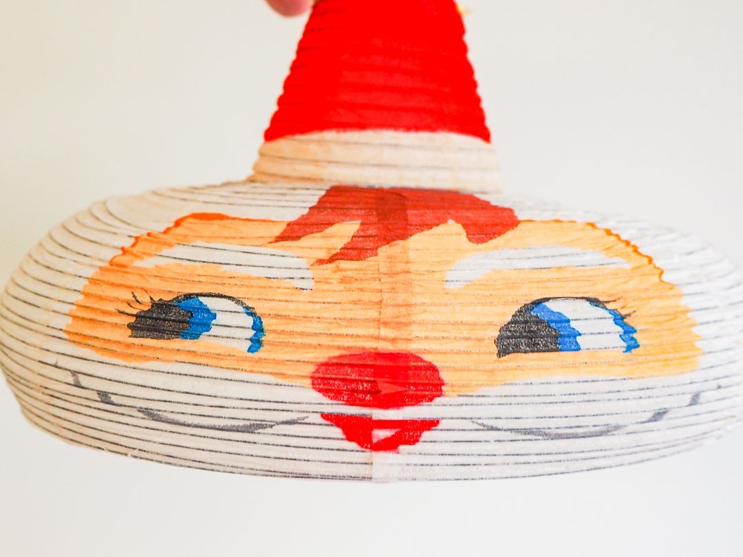 RARE Vintage Holt Howard Paper Santa Lanterns Lot of 5 MCM Christmas Fragile 10