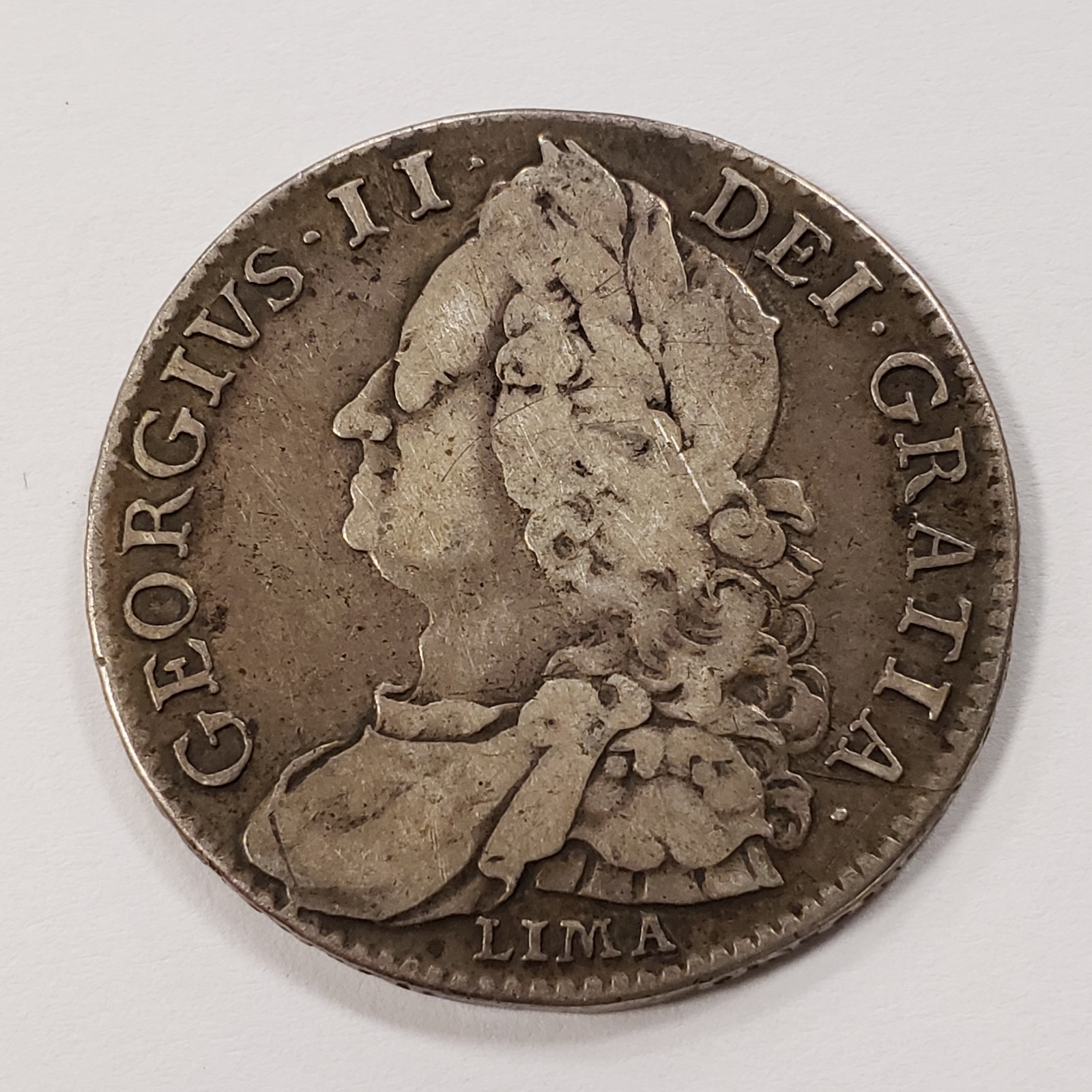1746 Great Britain Half Crown Silver .4475 ASW - KM584.3 - SKU-Q5677