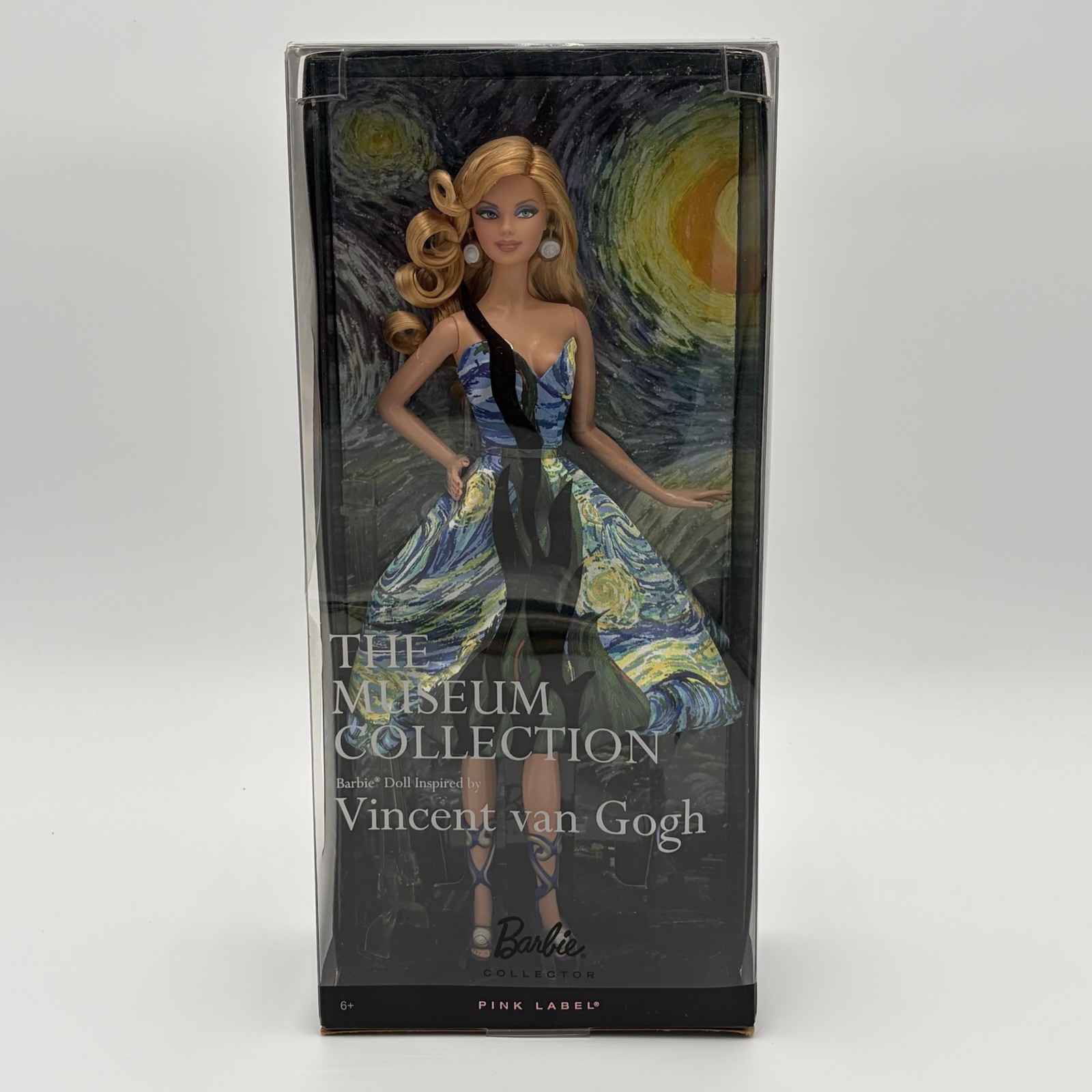 Vincent Van Gogh Barbie The Museum Collection Starry Night Pink Label 2010 B0445 Vincent Van Gogh Barbie The Museum Collection Starry Night Pink Label 2010 B0445