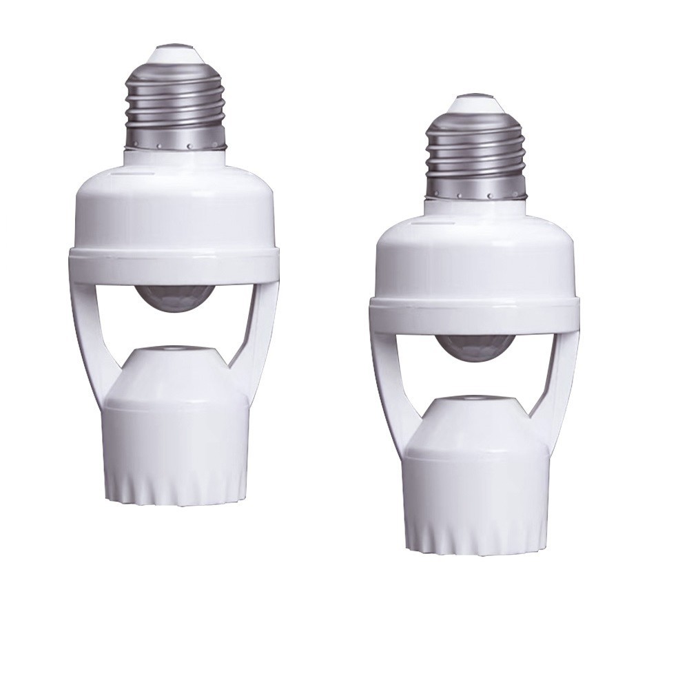 2-10 Pack Motion Sensor Light Socket Smart E26/E27 Screw Lamp Holder Auto ON/OFF