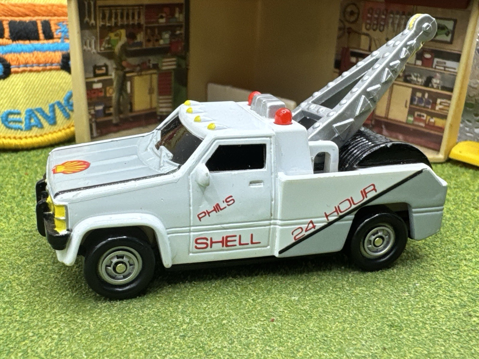 1990 Galoob Macro Machines Tow Truck Turbo Talkers Vintage White Micro