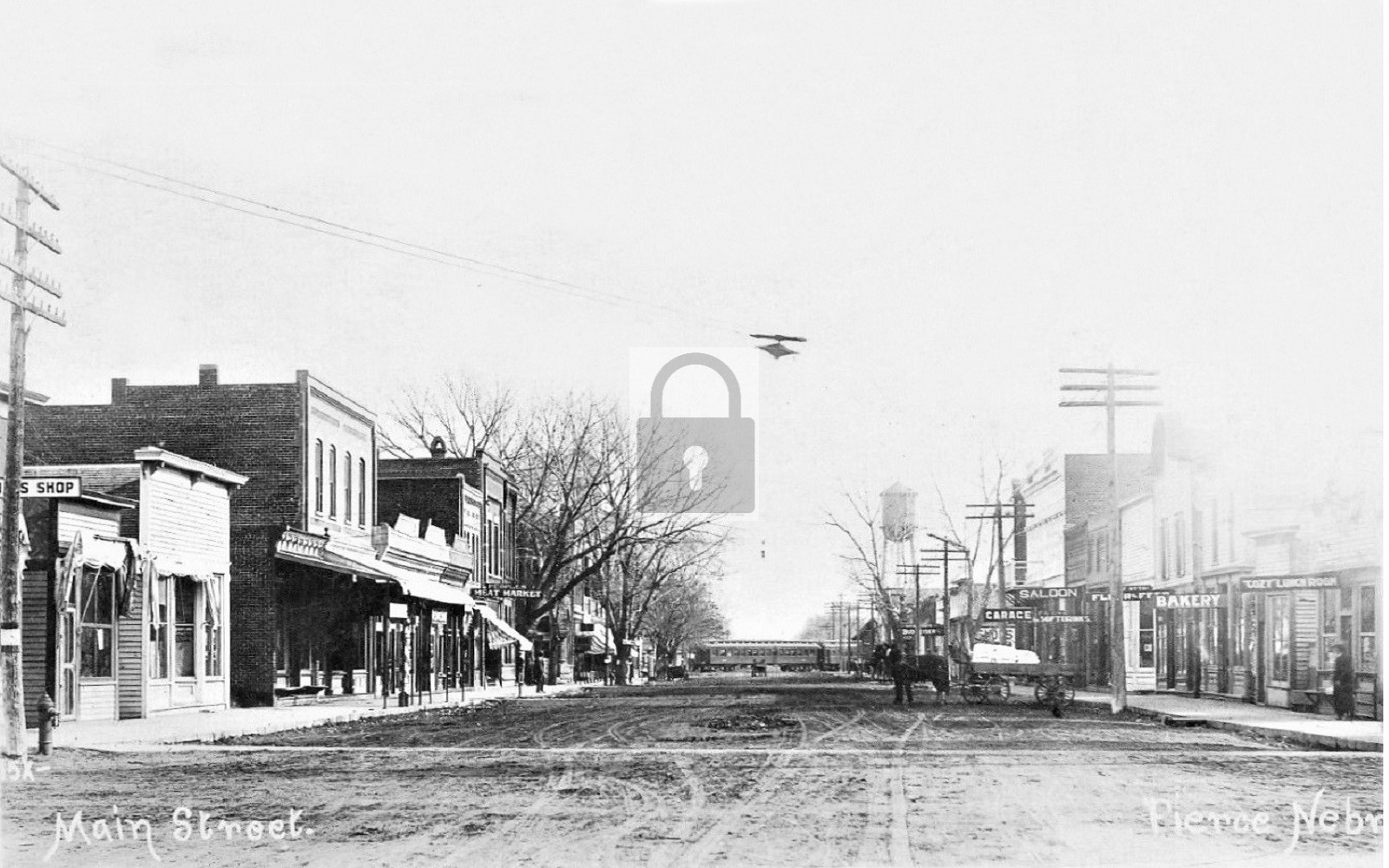 Main Street View Pierce Nebraska NE - Reprint