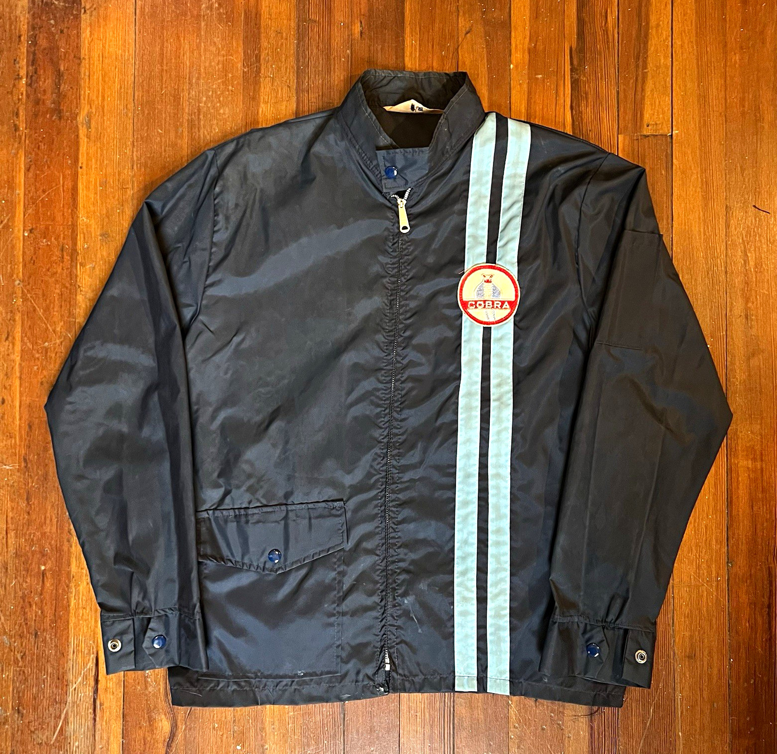 Vintage 1970’s  Men\'s Cobra Jacket M Blue Full Zip