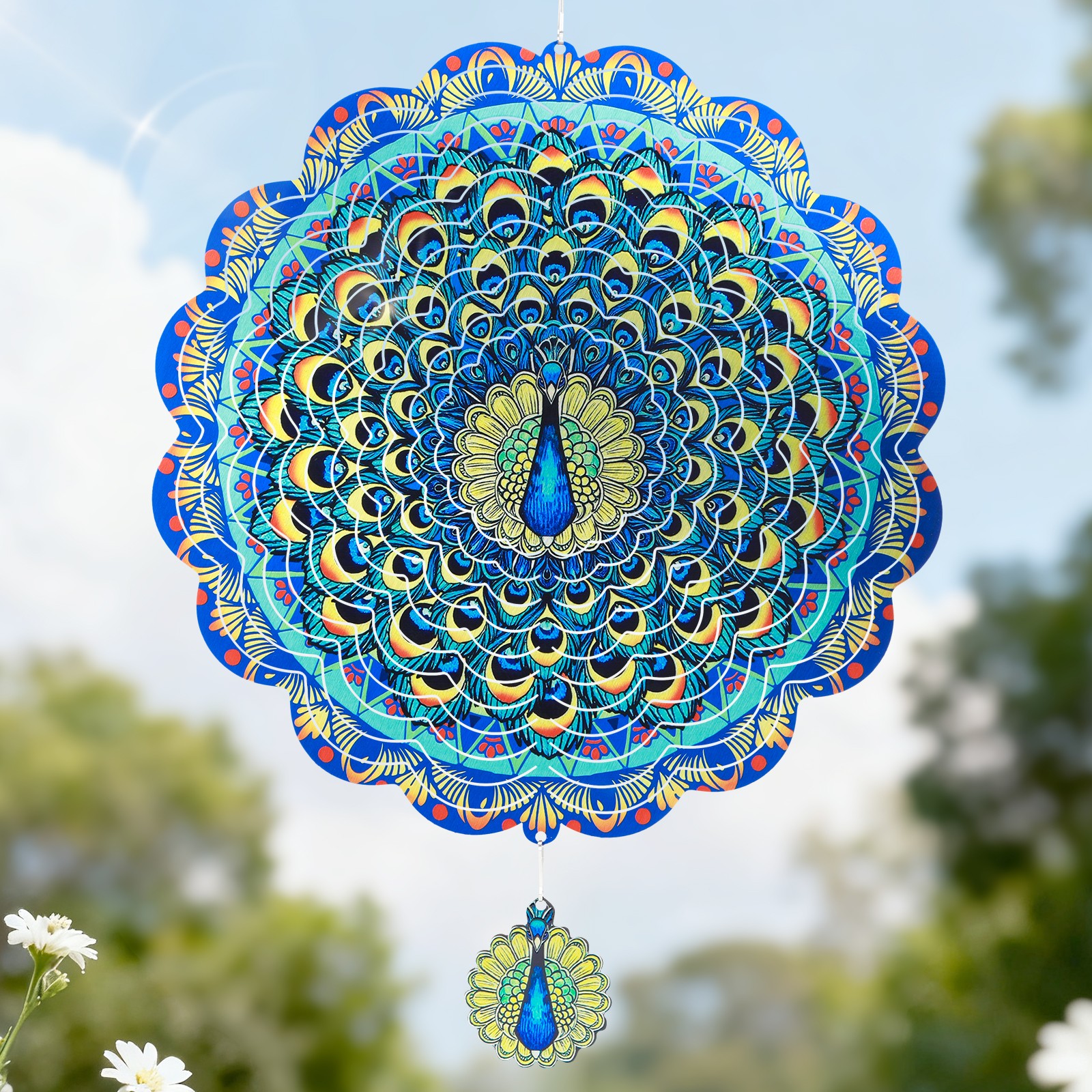 Elegant Hummingbird Wind Spinner – Stylish Garden Decorative Sculpture