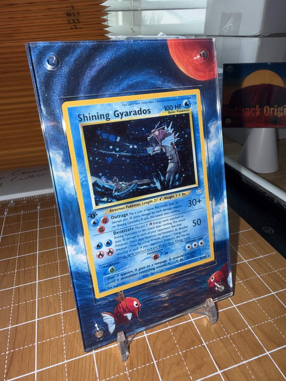 Shining Gyarados 65/64 Pokémon Neo Revolution Extended Art Case