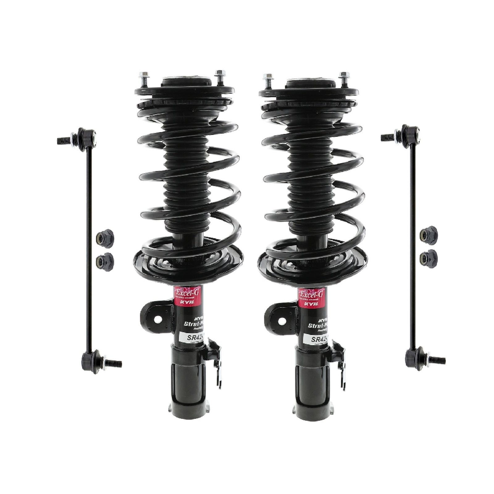 KYB Complete Front Suspension Strut Coil Spring Sway Bar Fits 10-15 Toyota Prius