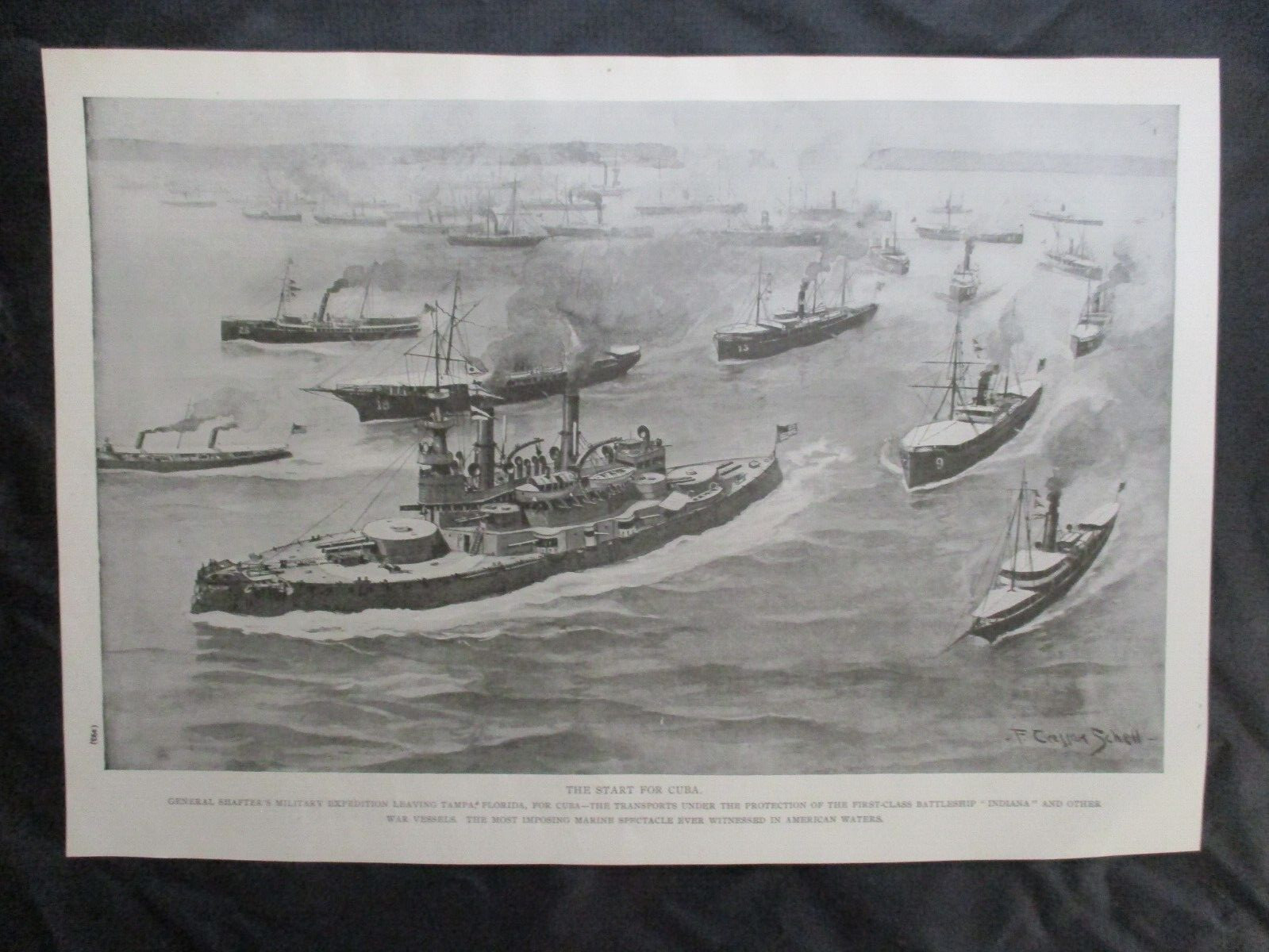 1899 Spanish American War Print - \