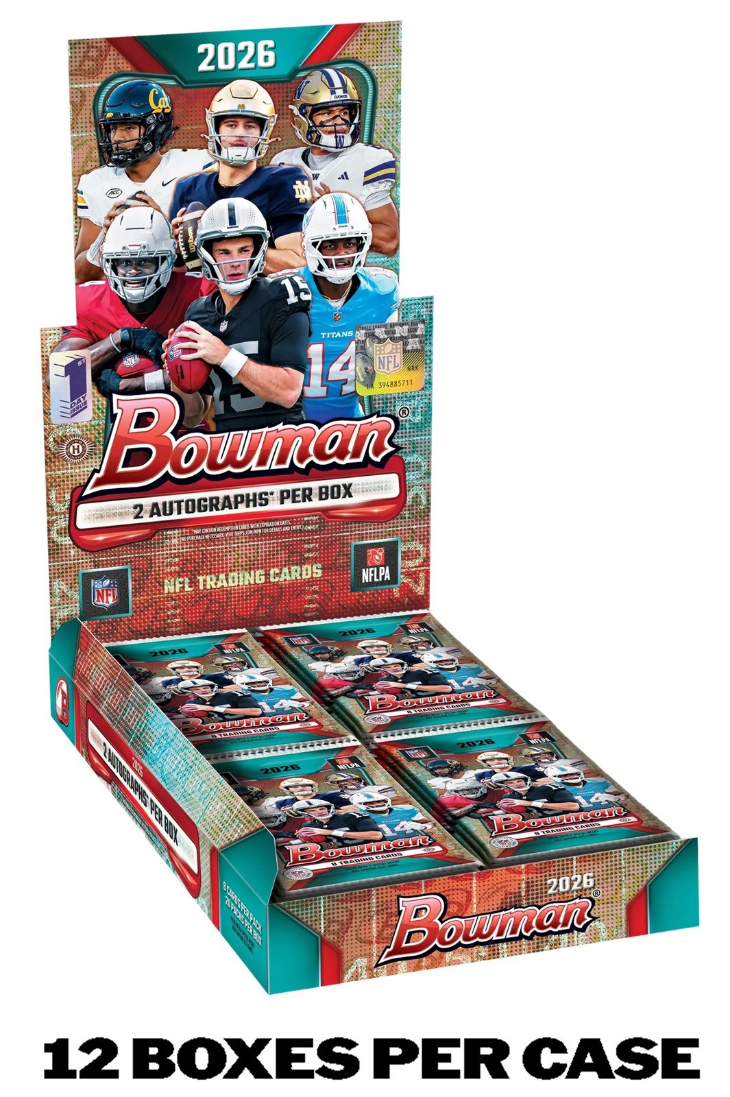 2026 Bowman Football Hobby Box 2 Autos Per Box Factory Sealed Presale