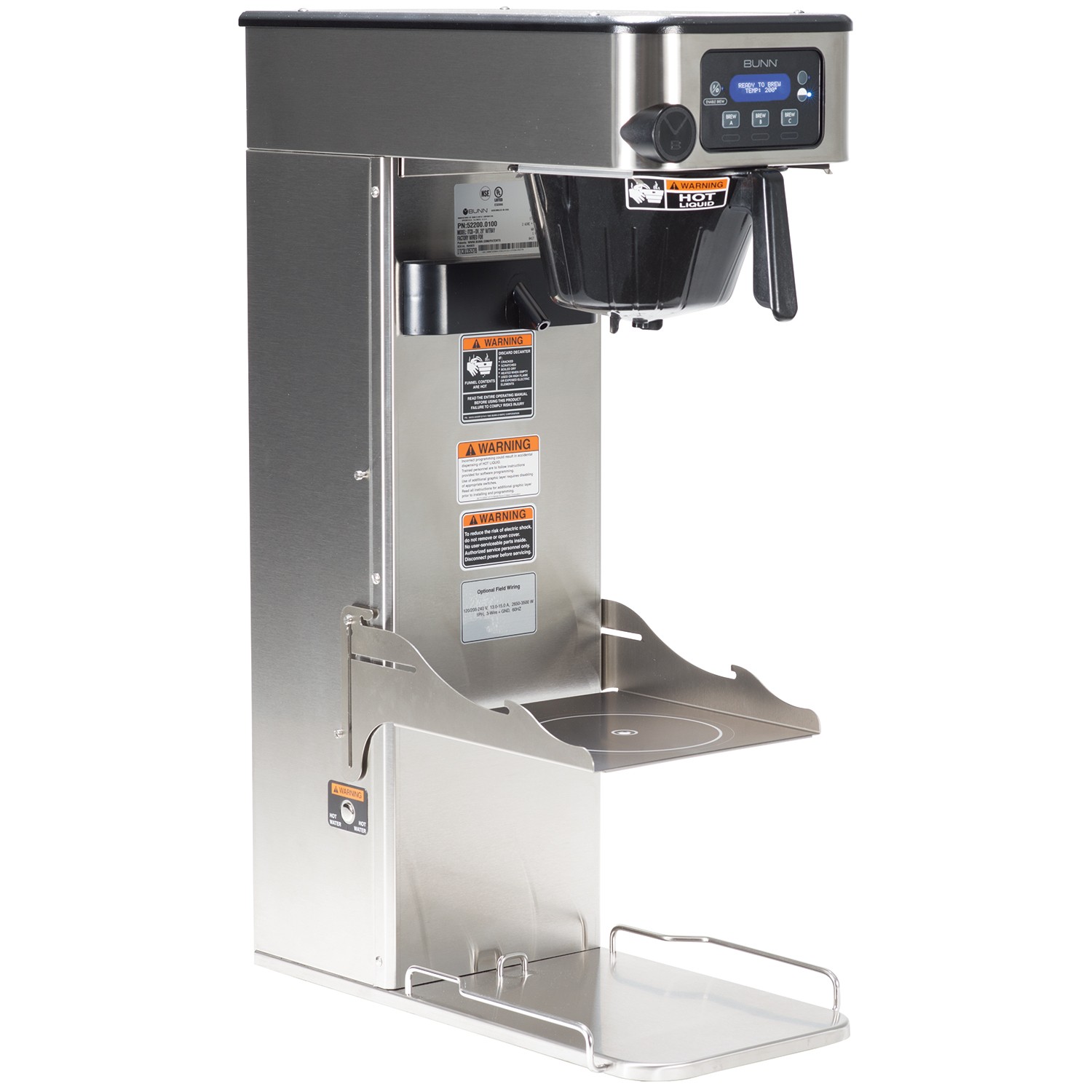 BUNN 52200.0000 52200.0000 Itcb-Dv Tea/Coffee Brewer with Tray