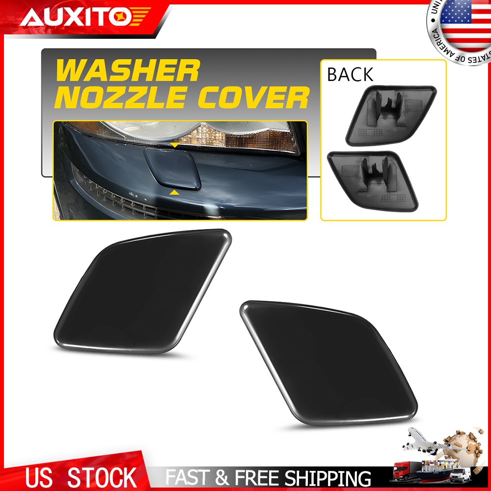 Front Bumper Headlight Washer Cover Cap Pair For Volvo XC90 2007-2014 Models