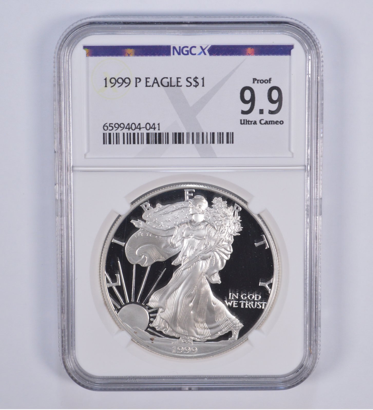 1999-P American Silver Eagle Proof 9.9 NGC X NGCX - Almost PERFECT 1999-P American Silver Eagle Proof 9.9 NGC X NGCX - Almost PERFECT