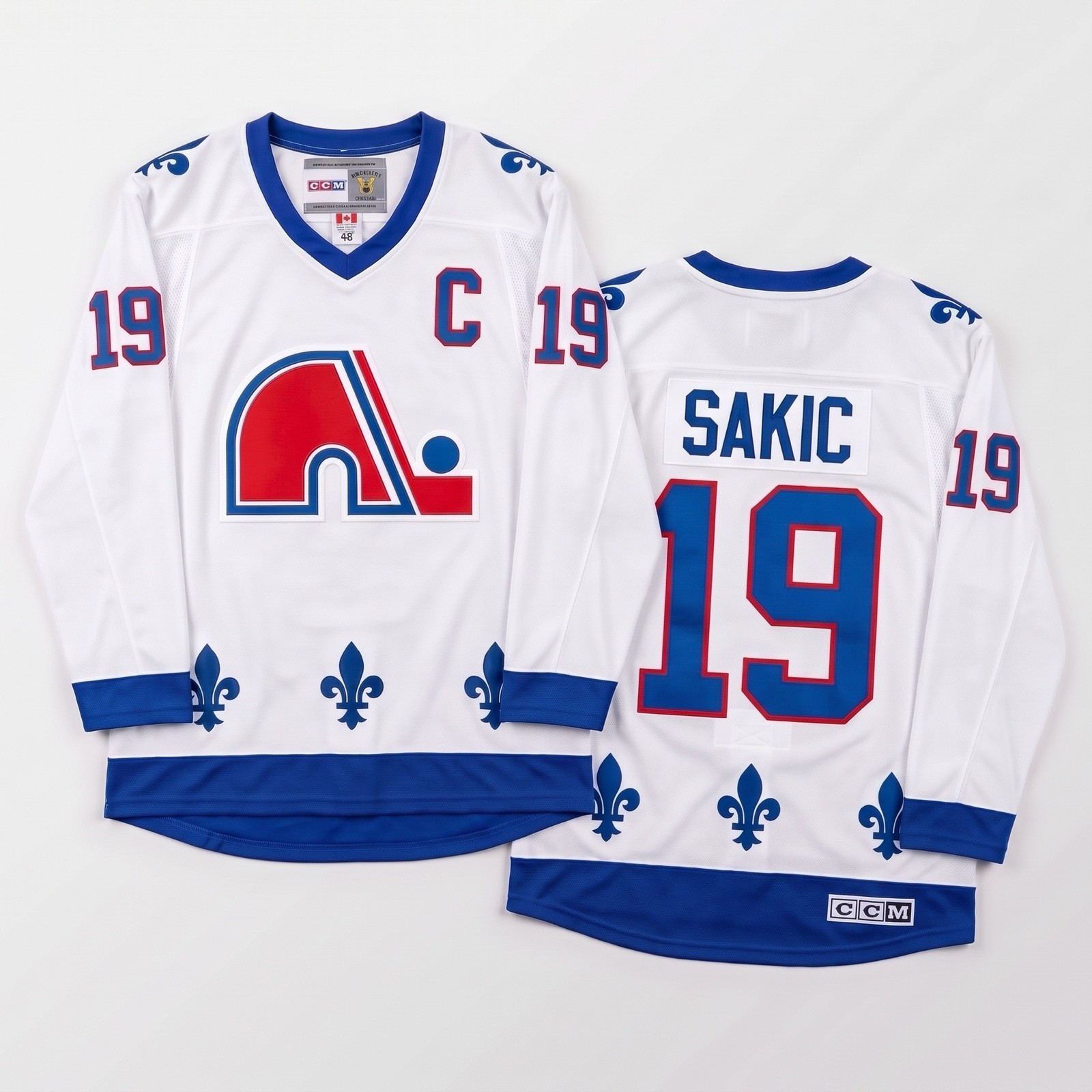 CCM JOE SAKIC #19 Quebec Nordiques Retro NHL Jersey- Size M (48) *PRISTINE* Rare CCM JOE SAKIC #19 Quebec Nordiques Retro NHL Jersey- Size M (48) *PRISTINE* Rare
