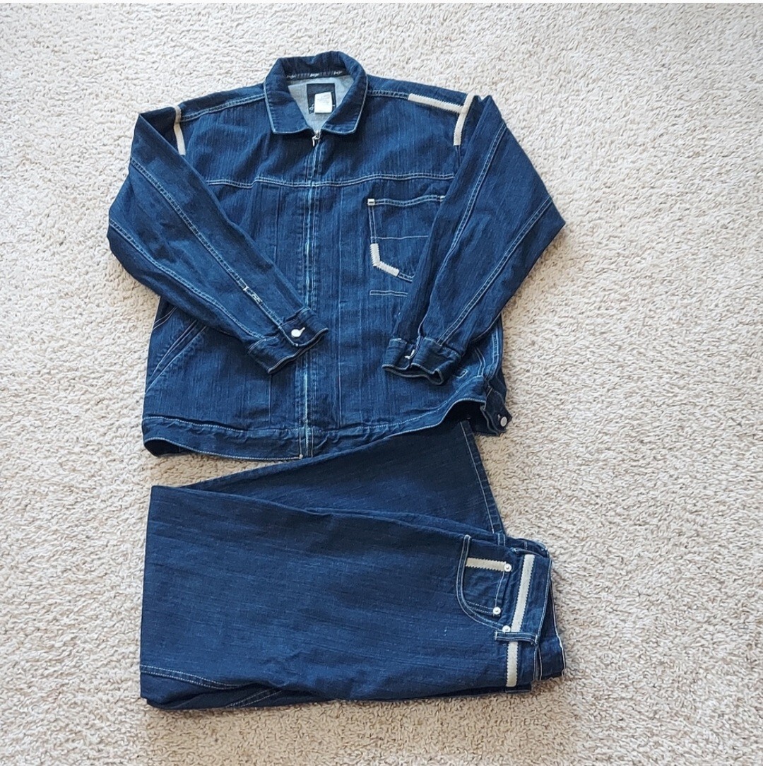 Vintage Sean John 2 Pieces Denim Suit Vintage Sean John 2 Pieces Denim Suit